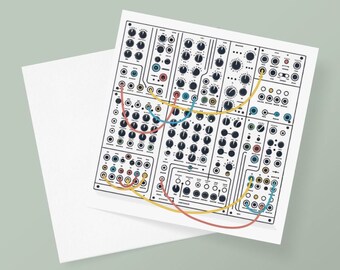 Modular Eurorack Synth Greetings/birthday Card/gift Card