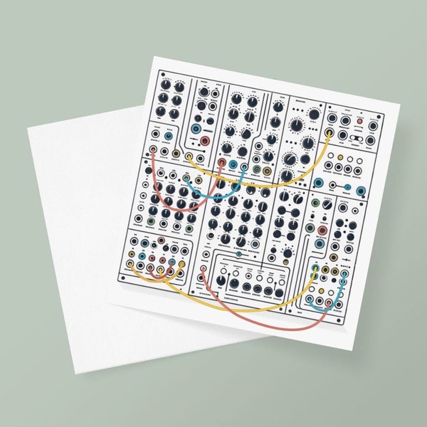 Modular Eurorack Synth Greetings/birthday Card/gift Card