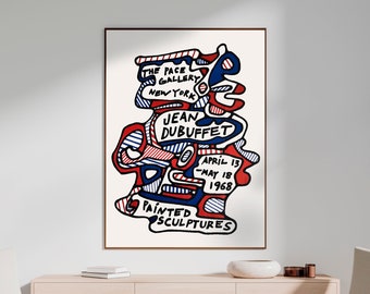 Abstract Art Print - Vintage Exhibition Poster - Instant Digital Download - Retro Wall Art - JPEG