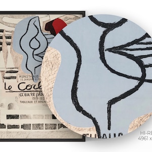 Abstract Art Print Digital Download - Vintage Exhibition Le Corbusier Oeuvre Plastique 1919-1937 Poster for Museum-Worthy Wall Art image 10