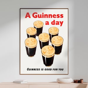 Original beer Drink Poster - A Nostalgic Piece of Vintage Decor