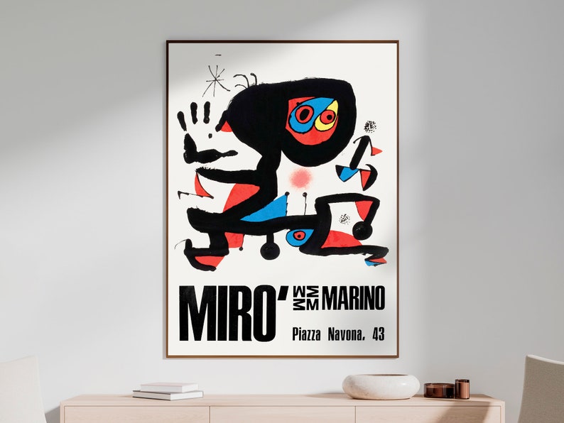 Miro Lettering Museum Joan Miro UNESCO 1974 Poster - Digital Printable Art - Avangard ...