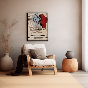 Abstract Art Print Digital Download - Vintage Exhibition Le Corbusier Oeuvre Plastique 1919-1937 Poster for Museum-Worthy Wall Art image 9