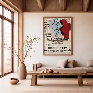 Abstract Art Print Digital Download - Vintage Exhibition Le Corbusier Oeuvre Plastique 1919-1937 Poster for Museum-Worthy Wall Art image 2