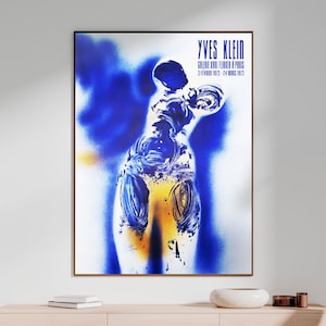 Vintage Ausstellung Yves Klein 1973 Poster – Digitaler Download Kunstdruck – Abstrakter Kunstdruck – Museumswandkunst – JPEG