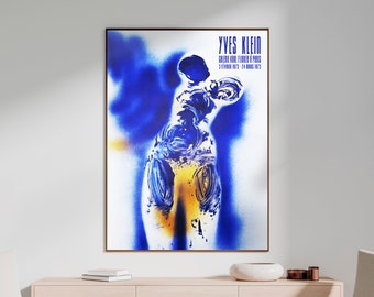 Vintage Exhibition Yves Klein 1973 Poster - Digital Download Art Print - Abstract Art Print -Museum Wall Art - JPEG