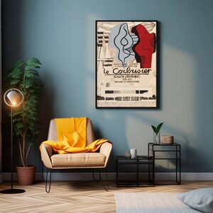 Abstract Art Print Digital Download - Vintage Exhibition Le Corbusier Oeuvre Plastique 1919-1937 Poster for Museum-Worthy Wall Art image 4