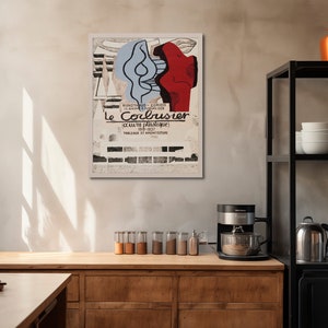 Abstract Art Print Digital Download - Vintage Exhibition Le Corbusier Oeuvre Plastique 1919-1937 Poster for Museum-Worthy Wall Art image 5