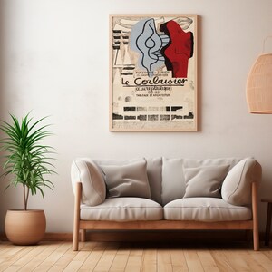 Abstract Art Print Digital Download - Vintage Exhibition Le Corbusier Oeuvre Plastique 1919-1937 Poster for Museum-Worthy Wall Art image 6