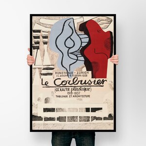 Abstract Art Print Digital Download - Vintage Exhibition Le Corbusier Oeuvre Plastique 1919-1937 Poster for Museum-Worthy Wall Art image 8
