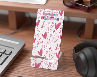 Pink Heart Pattern Mobile Display Stand | Phone Holder