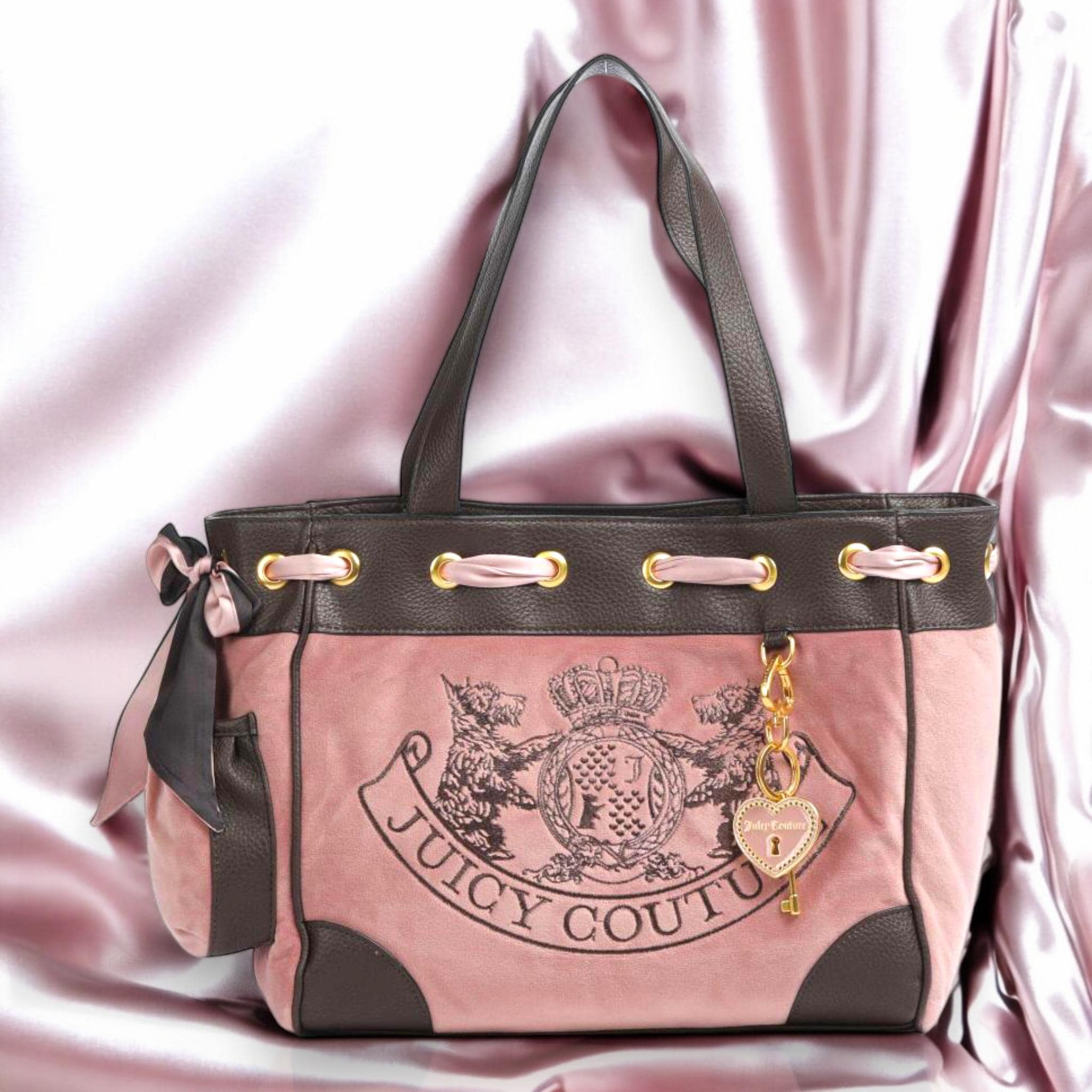 Juicy Couture ピンク ハンドバッグ Juicy Couture Obsession Shoulder Bag Purse Bling Logo Pink