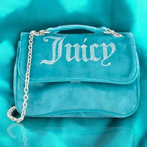 JUICY COUTURE - Monedero + Cartera - TURQUESA - Nuevo con Etiqueta + Bolsa Guardapolvo