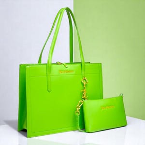 JUICY COUTURE - Bolso de mano + Cartera - VERDE - Nuevo con etiqueta