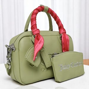 JUICY COUTURE - Monedero + Cartera + Correa - VERDE - Nuevo con Etiqueta