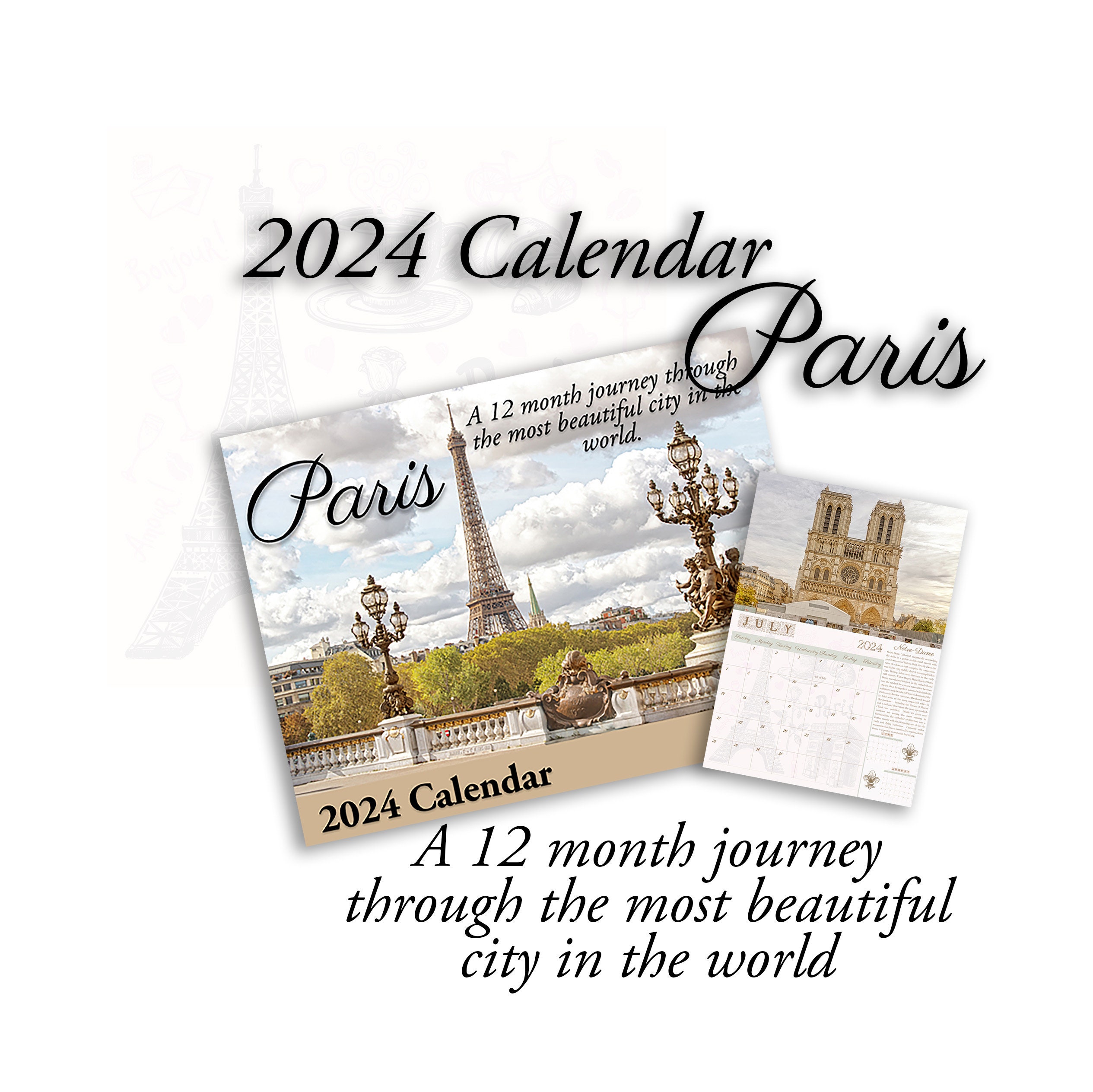 2024 Parisian Dreams Calendar: Chic Monthly Landscape Views Inspired by  Emily in Paris Adventures Perfect Christmas Gift for Travel Lovers - Etsy