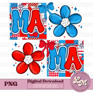 4th of July mama png, 4OJ, coquette, patchwork, patriotic png, red white and blue, trendy tshirt design, digital download
