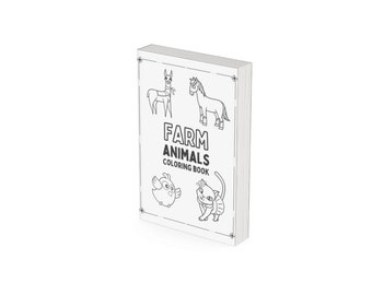 Black White Clean Farm Animals Coloring Pages Worksheet Set