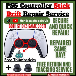 Playstation 5 Controller Stick Drift und Analog Reparatur Schnell, sicher & professionell Reparatur und Versand am selben Tag Zufriedenheit garantiert!