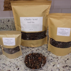 Premium Chunky Aroid Soil Mix for Houseplants – Well-Draining Potting Blend with Orchid Bark & Worm Castings