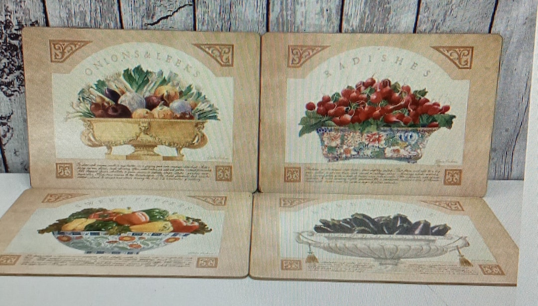 Pimpernel Vintage Vegetable Placemats Set of 4 Etsy