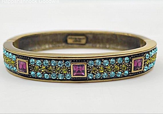 Heidi Daus "Classically Deco" Hinged Swarovski Cr… - image 3