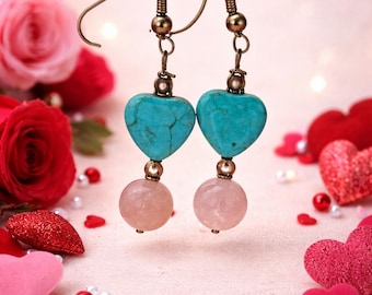 Heart Shaped Handcrafted Earrings by Gloria Landsman