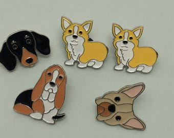 Corgi Enamel Brooch/Pin + Assorted Dog Breeds