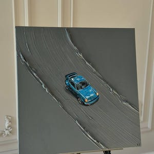 Original painting ,Textured,car,painting,textured paintings,porsche
