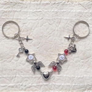 Llaveros magnéticos personalizados con llave y candado a juego: llavero personalizado con letras para pareja, regalo de amistad o aniversario.