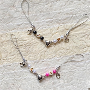 Juego de dijes de teléfono personalizados con forma de corazón, dijes de letras personalizados, llavero magnético para parejas, llavero de amistad, regalo de aniversario