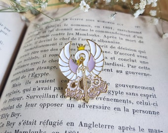 Cisne mágico Pin de esmalte suave Cisne mudo mágico con insignia de broche de espada Regalo único para su regalo para él