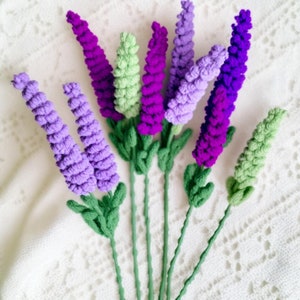 Lavender Crochet Pattern, Amigurumi Lavander, Lavender Crochet, Crochet Flowers, Flower Pattern, Crochet Bouquet, Floral Crochet