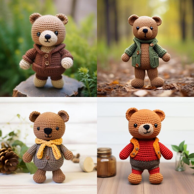 Amigurumi Teddy Bear Crochet Pattern, Pattern Crochet Tutorial, No Sew ...