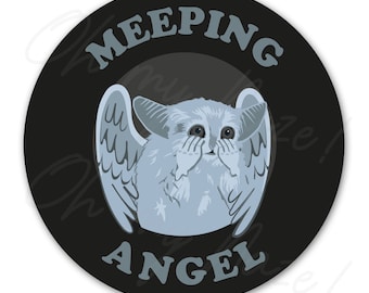 Beep the Meep - Dr Who Pin Badge - Meeping Angel - gift