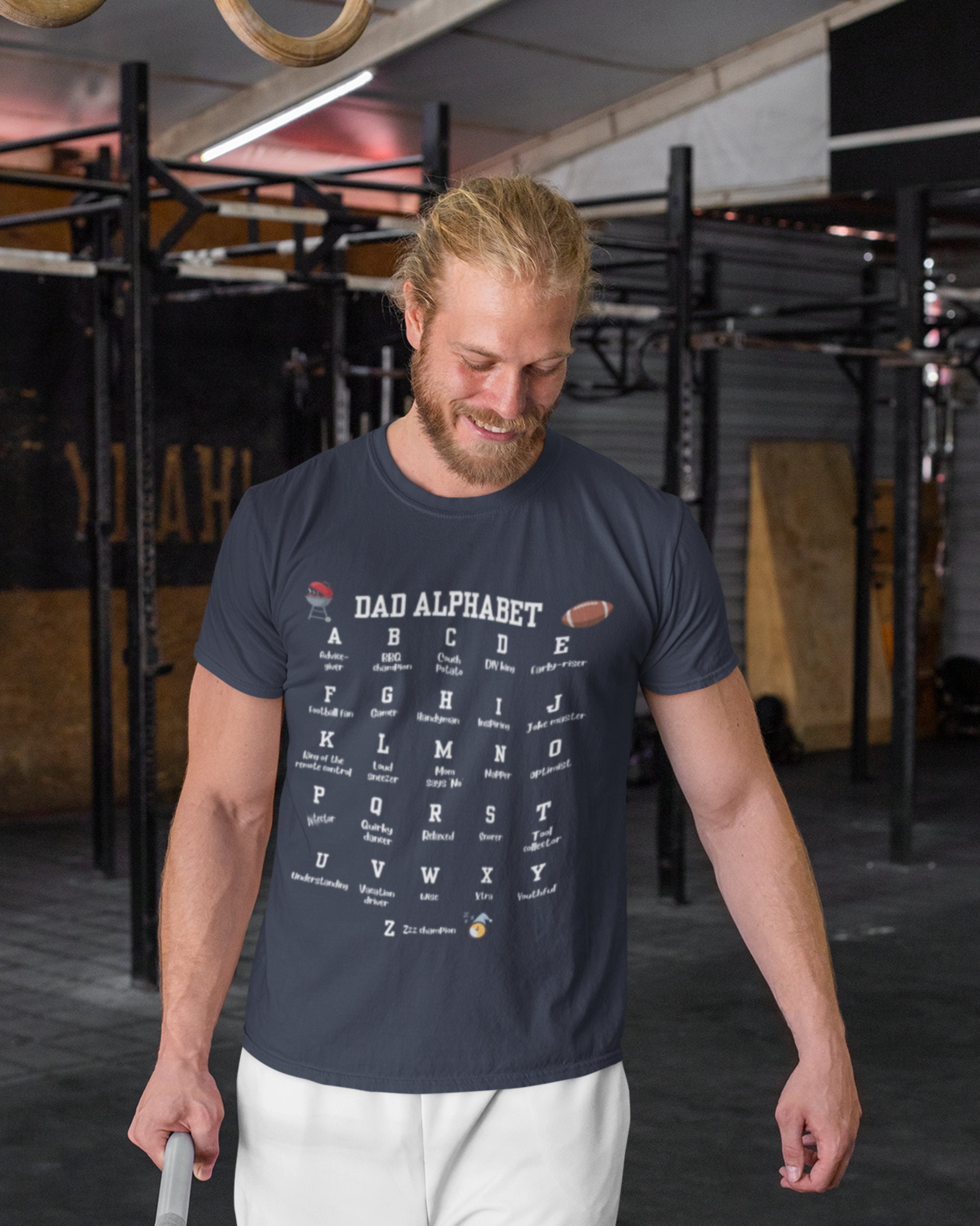Dad Alphabet Shirt, Dad ABC Tee, Funny Gift for Father&#39;s Day, Trendy Tshirt for Dad