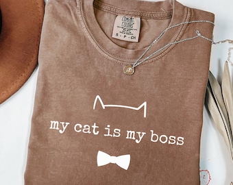 Comfort Colors Cat Shirt, Cat Mom Tee, Funny Cat Lover Gift