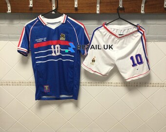Tenue Zidane Garçon France 1998 Maillot Enfant Football France Tenue Enfant