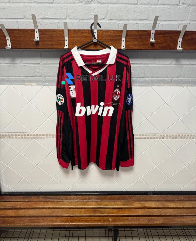 2003-04 AC Milan Home L/S Shirt Maldini #3 - 5/10 - (XL)