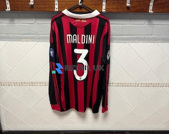 AC Milan Home 09/10 Maldini | Maldini Final Game Shirt