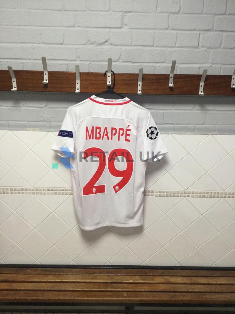 Maillot De Foot Rétro Mbappé Monaco 2016-17 - Taille M - Domicile - Neuf Sans Emballage