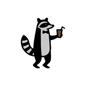Adorable Raccoon Vector Illustration – Digital Download | Cute Animal Clipart for Cricut, Sublimation, Printing SVG, AI, PDF, eps, dxf