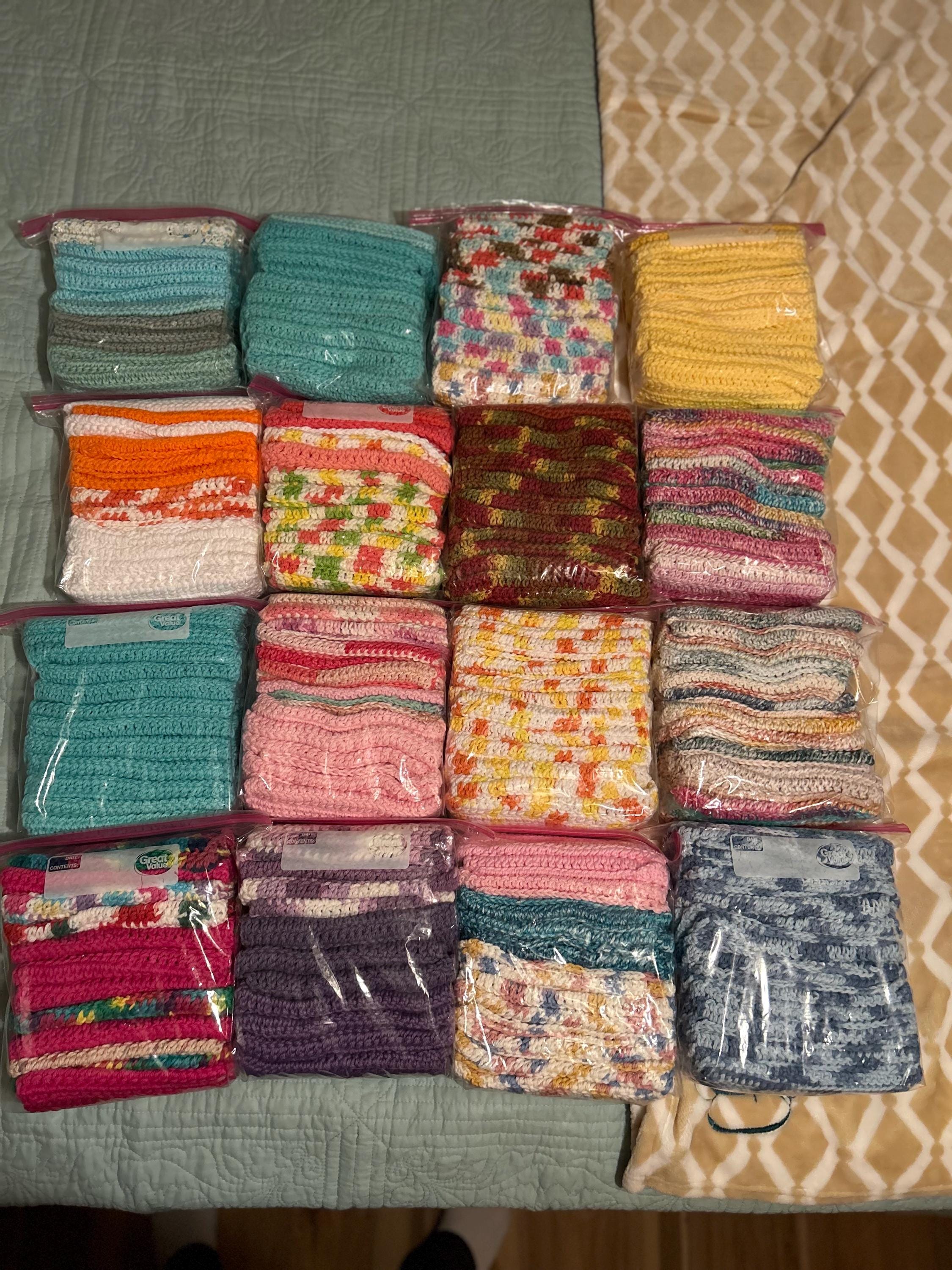Handmade Dishwashing Rags - Crocheted Dishcloth - Tier Tossers - Bowl Fillers - Kitchen Towels