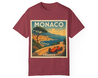Monaco France Travel T-shirt, Adventure Tee, Wanderlust Shirt, Cote D'Azur Graphic Tee, South of France Lover, Unisex Tee