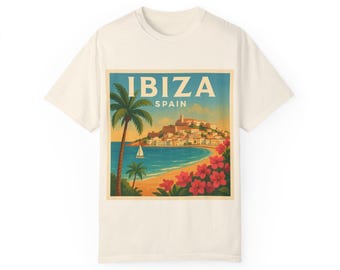 Ibiza Spain Travel T-shirt, Adventure Tee, Wanderlust Shirt, Travel Graphic Tee, Rave Party Lover, Unisex Tee