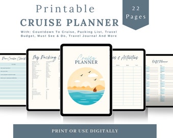 PDF Cruise Planner Printable Cruise Journal Digital Cruise Planner Cruise Checklist Cruise Budget Cruise Itinerary Cruise Packing List Trip