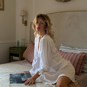 Short Satin Tie-Front Robe