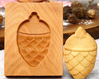 Stampo per biscotti in legno a forma di pigna: tagliapasta per pan di zenzero Springerle