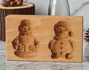 Christmas Baking Gifts: Santa Claus Embossing Mold, Snowman Cookie Cutter