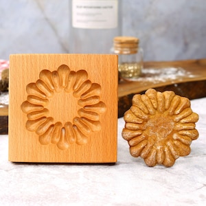 Gingerbread Cookie Mold, Wooden Fireworks Biscuit Stamp, Christmas Gift, Embossing Cookie